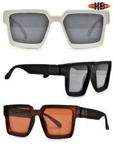 Matte Clear Latoya Retro 70s Style Sunglasses