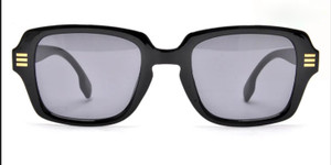 Black 70s Style Square Sunglasses