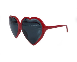 Red True Love Oversize Heart Shaped Sunglasses