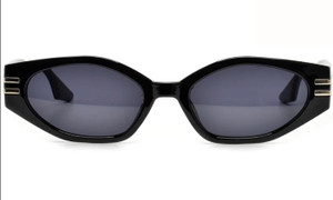 Black Bianca Oval Sunglasses