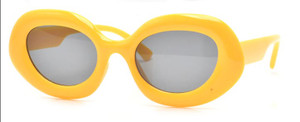 Yellow 60s Style Vida Round Sunglasses