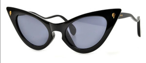 Black 50s Style Milo Cat Eye Sunglasses