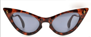 Faux Tortoise Shell 50s Style Milo Cat Eye Sunglasses