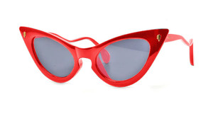 Red 50s Style Milo Cat Eye Sunglasses