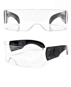 Robocop Style Cyclone Clear Eyeglasses with Lights
