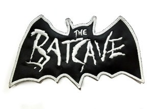 Batcave White Logo 4x3" Embroidered Patch