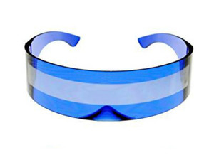 Blue Futuristic Robocop Sunglasses