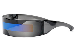 Black & Blue Futuristic Robocop Sunglasses