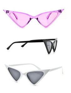 Purple Triangular Pointed Cateye Sunglasses