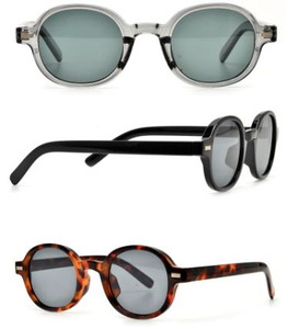 Smoke Rounded Thick Frame Sunglasses