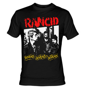 RANCID RADIO スミクロ　ブラック　フォト　tシャツ　鬼フェード Rancid - Black T-Shirt
