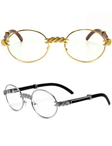 Gold & Black Asher Round Eyeglasses