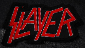 Slayer Red Logo 4.5x3" Embroidered Patch