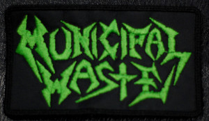 Municipal Waste Green Logo 4.5x2.5" Embroidered Patch