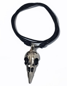 Raven Skull Cord Necklace