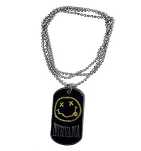 Nirvana - Smiley Dog Tag Necklace