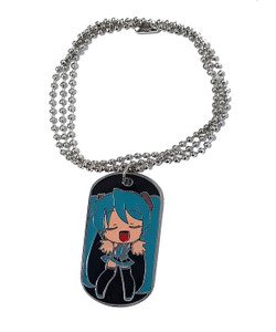Chibi Hatsune Miku Dog Tag Necklace