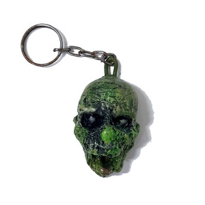 Green Zombie Face Keychain