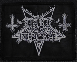 Dark Funeral White Logo 3x3" Embroidered Patch