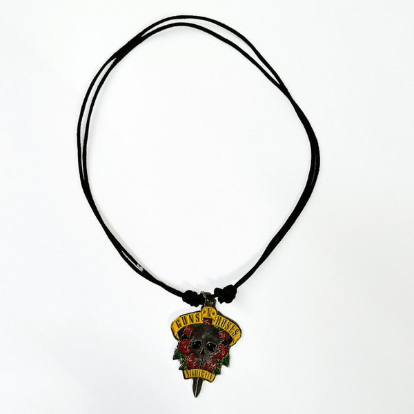 Guns N Roses - Skull and Dagger Cord Necklace - Nuclear Waste