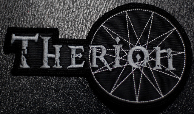 Therion White Logo 3.5x3.5 Embroidered Patch