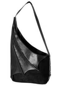 Asymmetric Bat Wing Hobo Bag