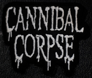 Cannibal Corpse White Logo  4x3" Embroidered Patch