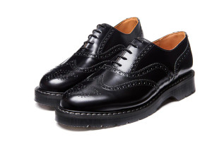 Solovair Black Hi-Shine English Brogue Shoe *Made in England*