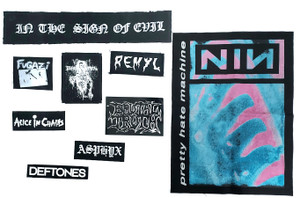 8 Patch Lot - Alice In Chains, NIN Backpatch, Remyl + More!