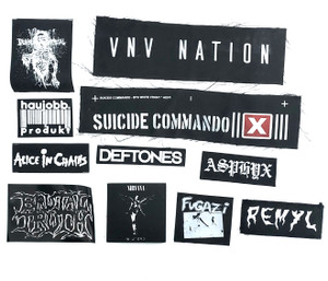 9 Patch Lot - Deftones, VNV Nation, Suicide Commando, Stickers + More!