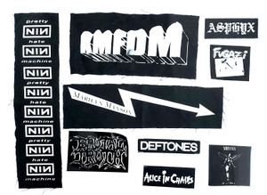 7 Patch Lot - NIN, KMFDM, Marilyn Manson, Fugazi  + More!