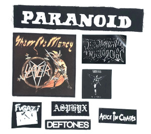 6 Patch Lot - Slayer, Paranoid, Deftones, Fugazi  + More!