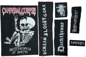 6 Patch Lot - Cannibal Corpse, Darkthrone, Burzum, Asphyx  + More!