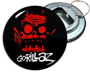 Gorillaz 2.25" Metal Bottle Opener Keychain