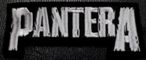 Pantera - White Logo 4x2" Embroidered Patch