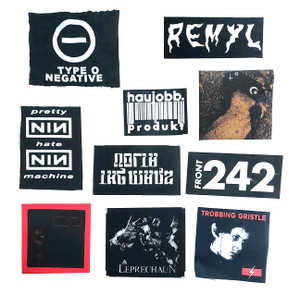 10 Patch Lot - Front 242, Type O Negative, Trobbing Gristle + More!