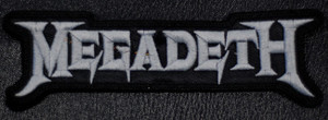 Megadeth - Grey Logo 5.5x2" Embroidered Patch