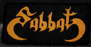 Sabbat - Gold Logo 5x2.5" Embroidered Patch