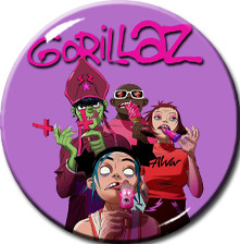 Gorillaz - Pink 2.25" Pin