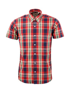 Red & Blue Plaid Button Up Shirt