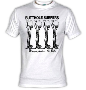 Butthole Surfers - Brown Reason to Live White T-Shirt