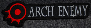 Arch Enemy Red/Grey Logo 5.5x2" Embroidered Patch