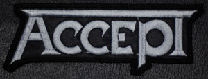 Accept Grey Logo 4x2" Embroidered Patch