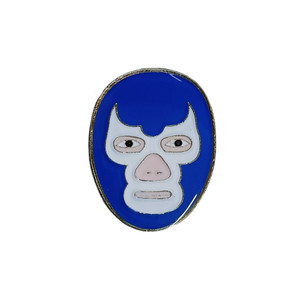 Lucha Libre Mexicana Enamel Pin: Blue Demon