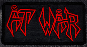 At War - Red Logo 4.5x3" Embroidered Patch