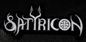 Satyricon White Logo 5x2" Embroidered Patch