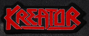 Kreator Red/Black Logo 4x5" Embroidered Patch