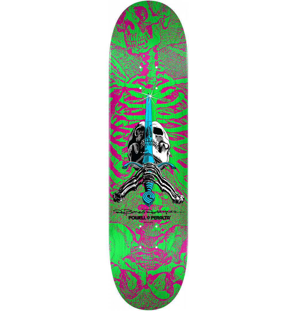 Pink & Green Powell Skull & Sword pp 8.5