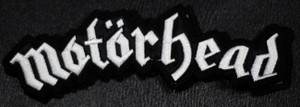 Motorhead White Logo 5.5x2.5" Embroidered Patch