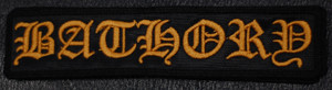 Bathory - Gold Logo 5x1" Embroidered Patch